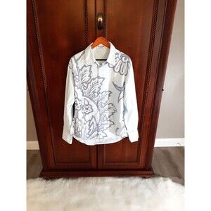 RAW Men's Size L Made in the USA Very Soft 100% Cotton Floral/Leaf Print...